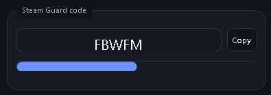 Steam Guard rotating code screen in SDA++